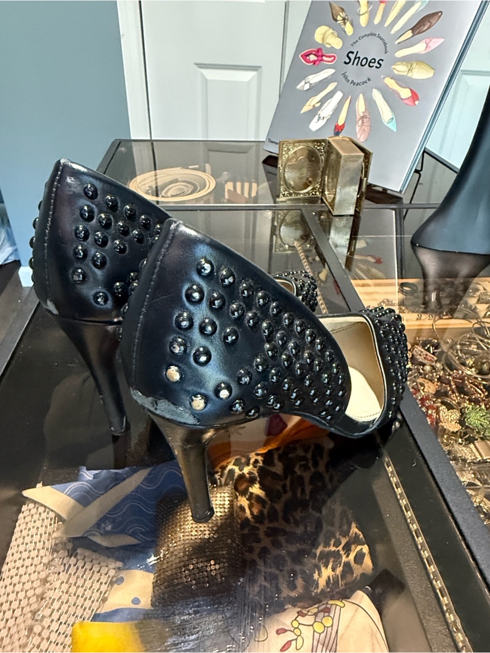 French Connection Black Studded D’orsay styled heels. - Picture 5 of 8